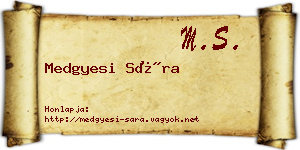 Medgyesi Sára névjegykártya