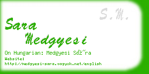 sara medgyesi business card